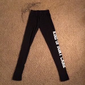 Justify king of don’t care leggings black SMALL